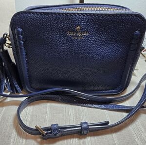 Kate Spade Arla Orchard Street Pebbled Leather Crossbody Blue NWOT Retail $299